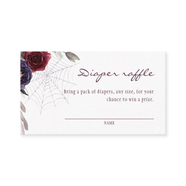 Halloween Floral Diaper Raffle Enclosure Invitations
