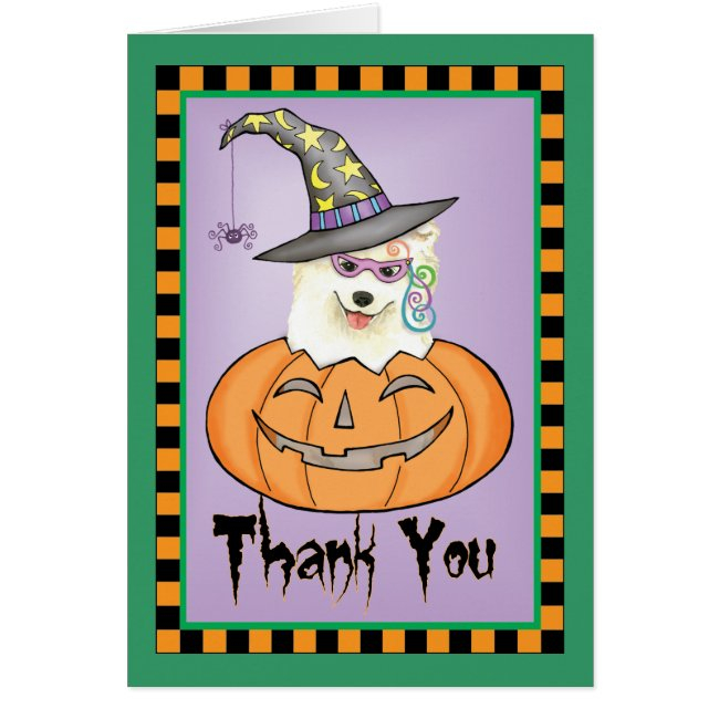 Halloween Samoyed Thank You Invitations