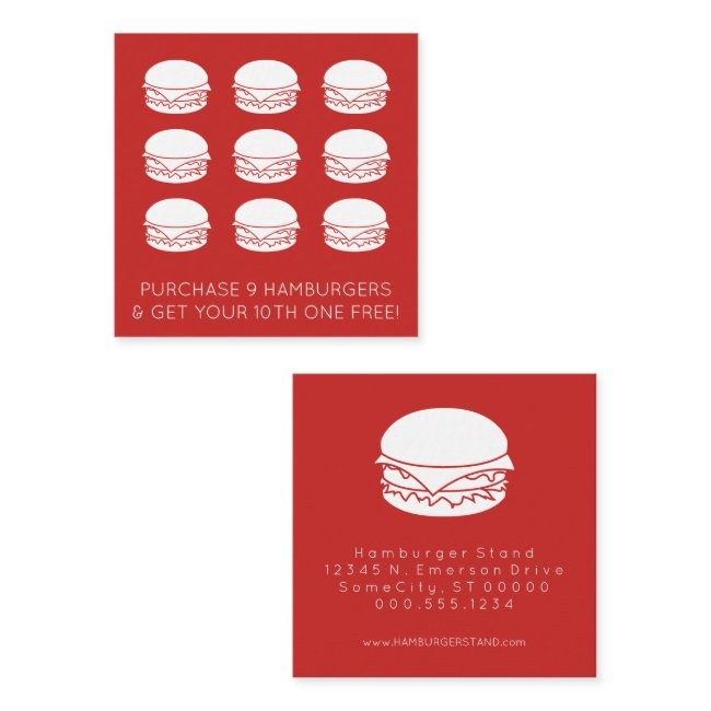 Hamburger Loyalty Stamp