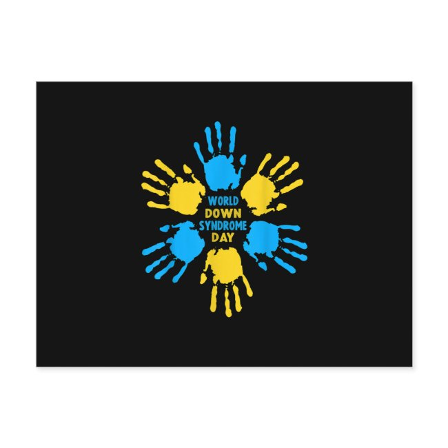 Hand Print World Down Syndrome Day T Shirt Women K Postinvitations