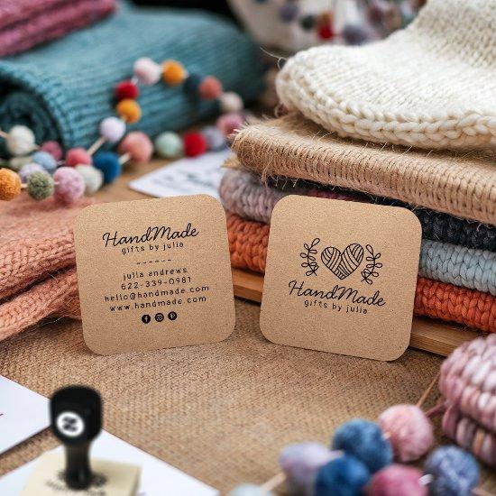 Handmade Crafts Modern Brown Kraft Paper Rustic Calling Invitations