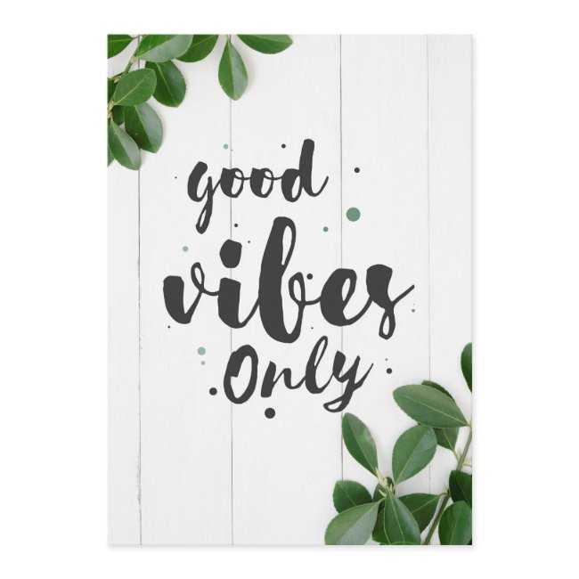 Happiness Quote Good Vibes Only Thank You Invitations