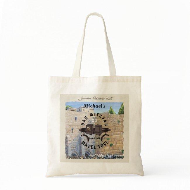 Happy Bar Mitzvah Jerusalem Kotel Western Wall Tote Bag