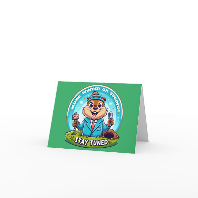 Happy Groundhog Day : Spring Or Winter News Report Invitations