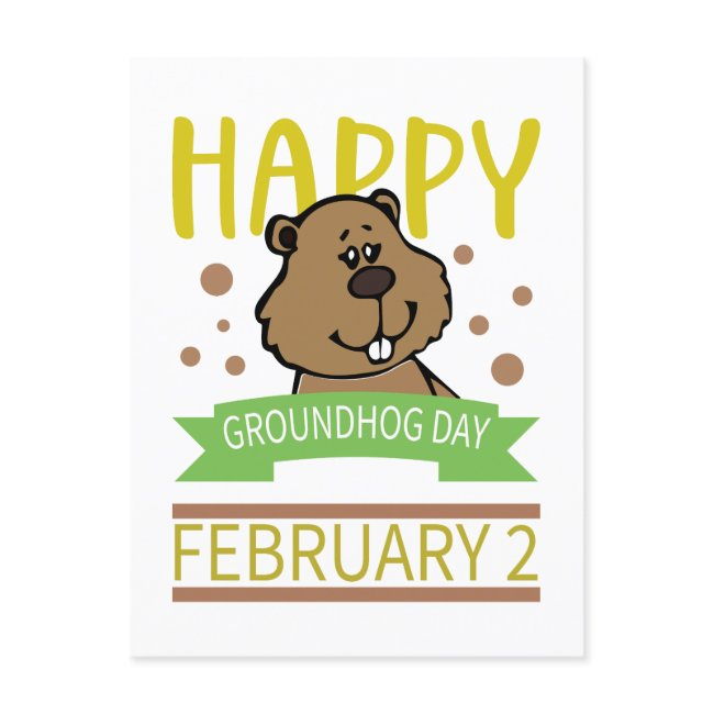 Happy Groundhog's Day February 2 Postinvitations