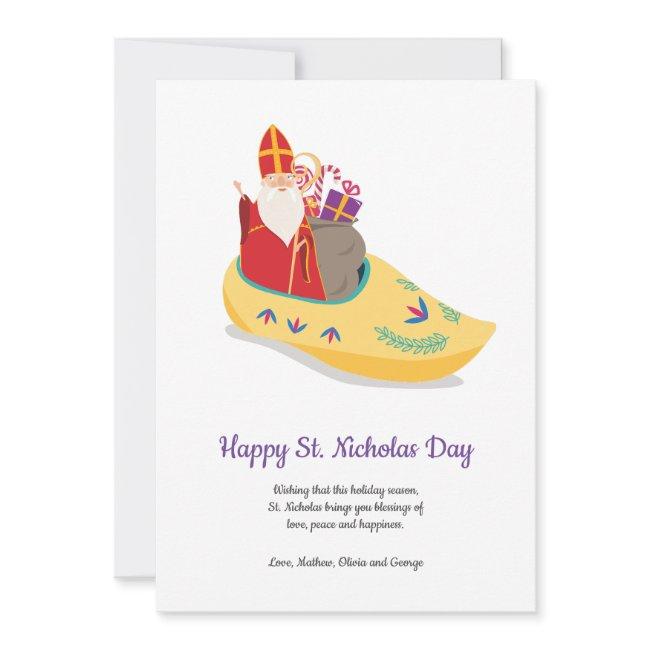 Happy St Nicholas Nicolas Klaas Klaus Greeting Holiday Invitations