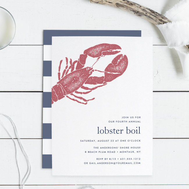 Harborside | Lobster Boil Or Bake Invitation