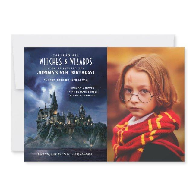 Harry Potter | Dark Hogwarts Castle Birthday Photo Invitation