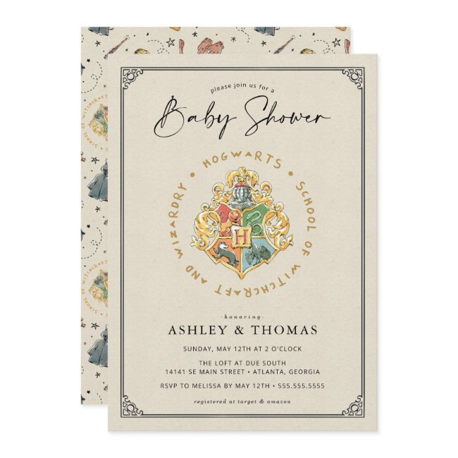Harry Potter | Hogwarts Crest Baby Shower Invitation