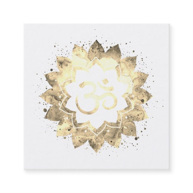 *~* Healing Energy Mandala Lotus Aum Om Symbol Square Business Invitations