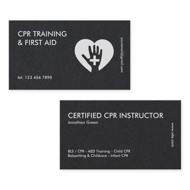 Health And Safety Cpr Instructor Business Invitations