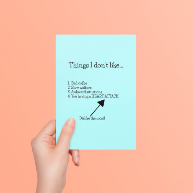 Heart Attack Get Well Postinvitations