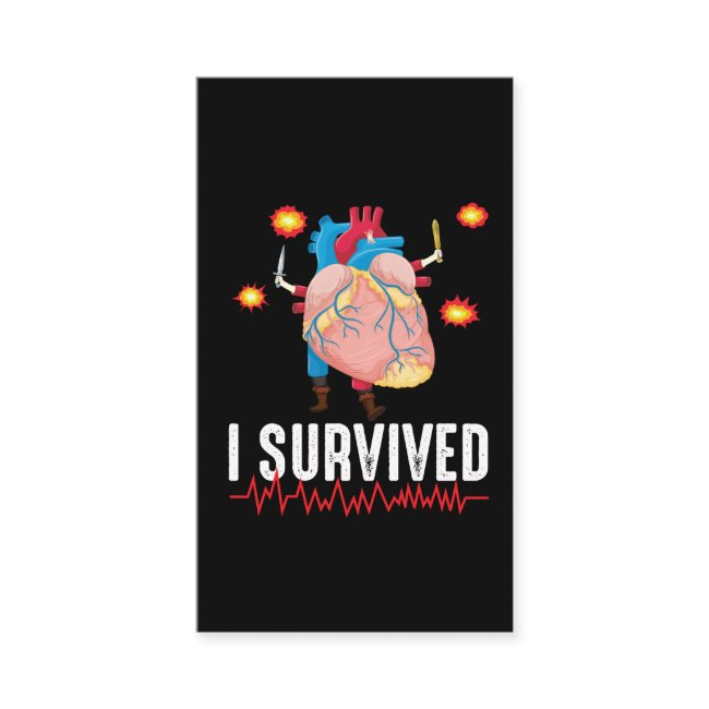 Heart Attack Survior Warrior Heart Disease Bypass Business Invitations