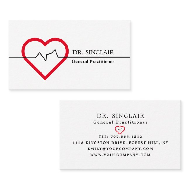 Heart Rate Monitor, General Practitioner, Nurse Business Invitations