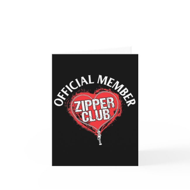 Heart Surgery Official Zipper Club Member Gift Invitations