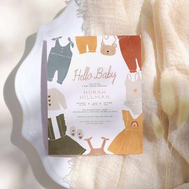 Hello Baby | Boho Clothes Girl Budget Baby Shower