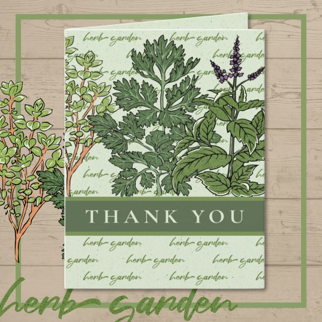 Herb Garden Thank You Invitations