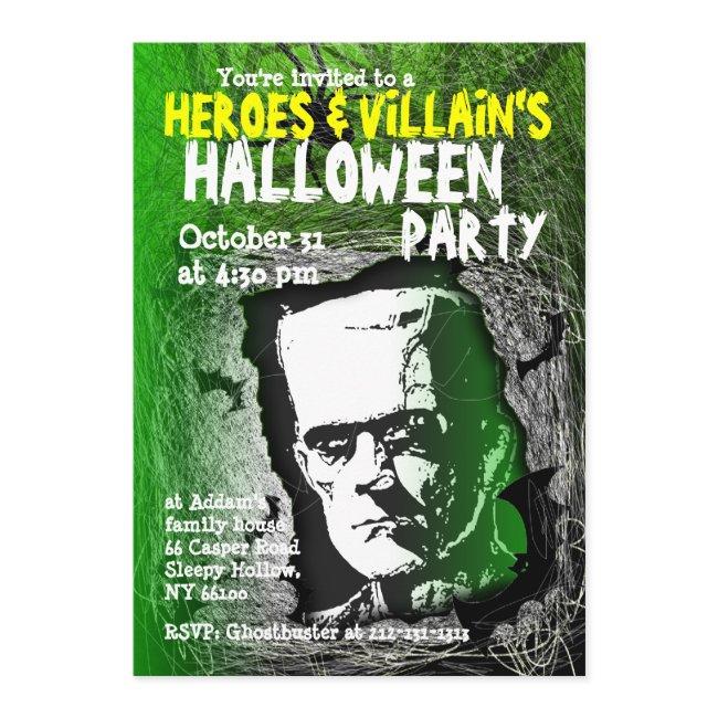 Hero Villian Halloween Party Invitation