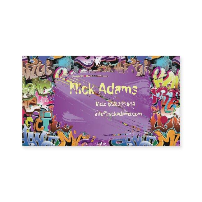 Hiphop Dancer Or Graffiti Drawer Text Modern Business Invitations