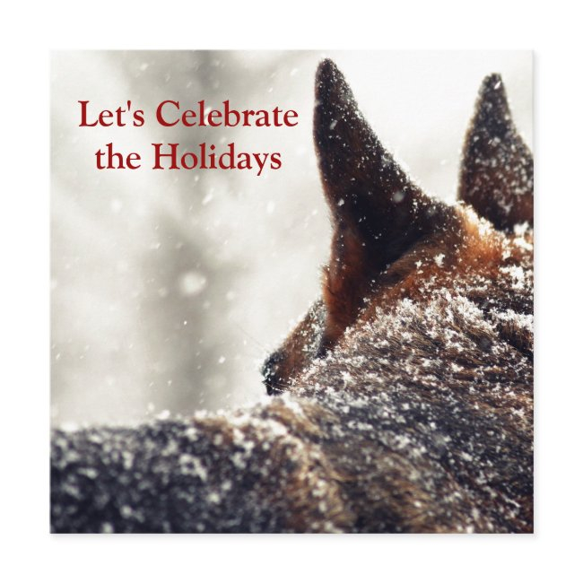 Holiday German Shepherd Invitation