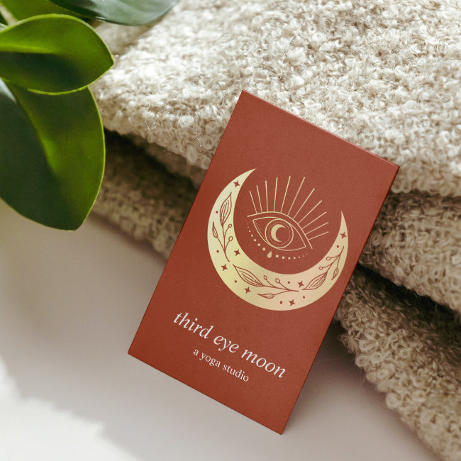 Holographic Third Eye Moon Yoga Holistic Coach Bu Business Invitations