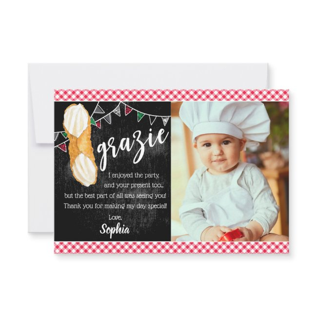 Holy Cannoli | Thank You Note With Photo