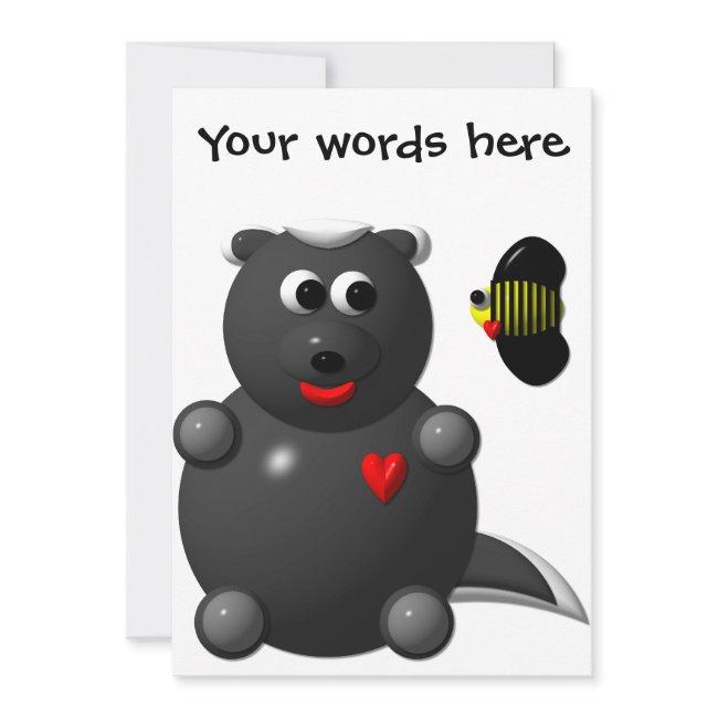 Honey Badger And Honey Bee Invitation