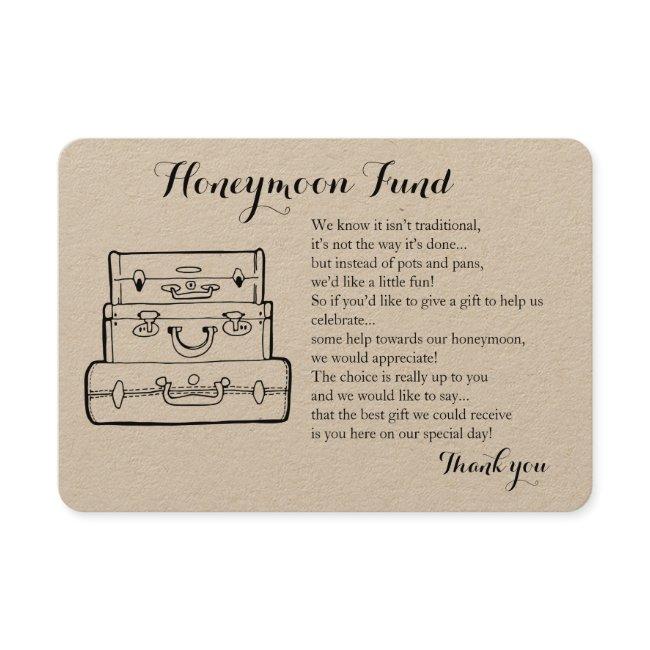 Honeymoon Fund Request Wedding Insert Card