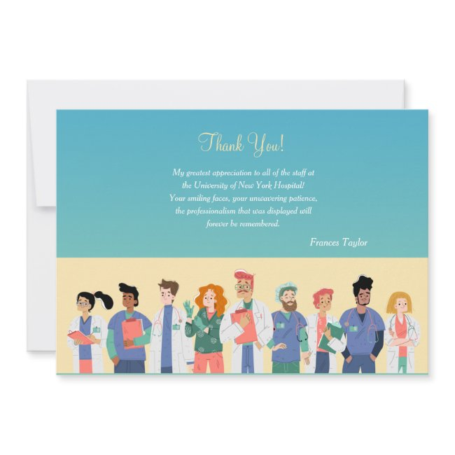 Hospital Team Thank You Invitations