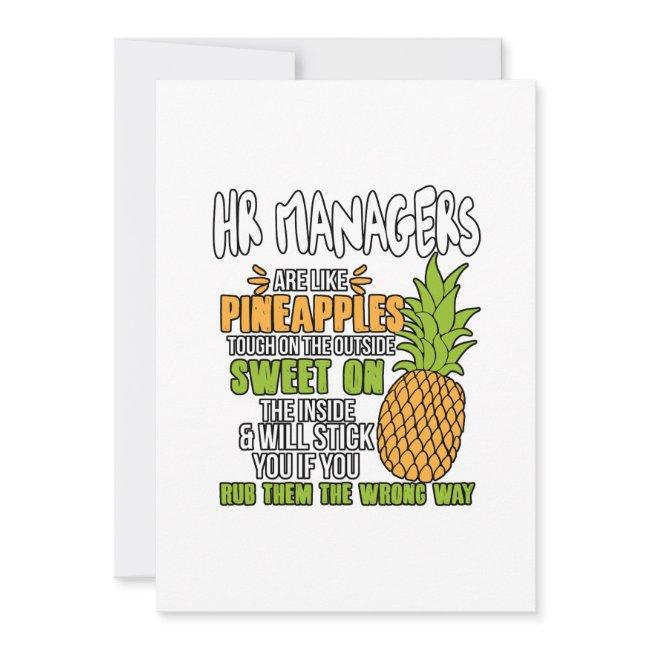 Hr Managers Are Like Pineapples. Thank You Invitations