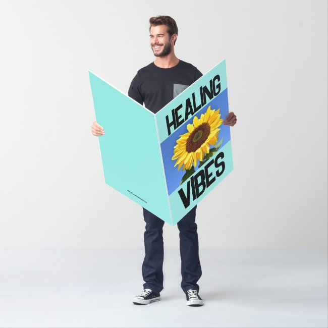 Huge Healing Vibes Giant Sunflower Get Well Invitations