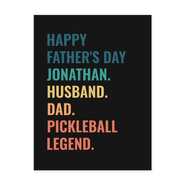 Husband Dad Pickleball Legend Custom Father's Day Holiday Postinvitations