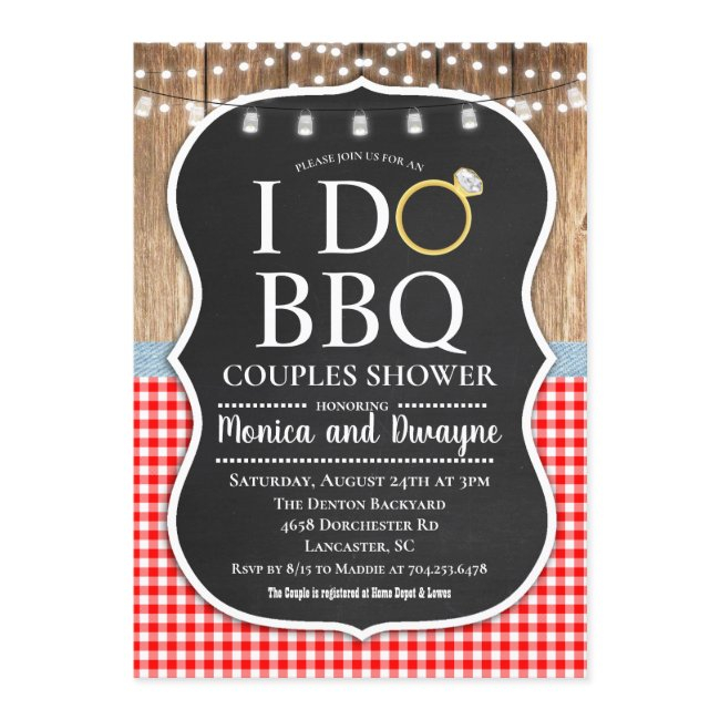 I Do Bbq Couples Shower Engagement Invitation