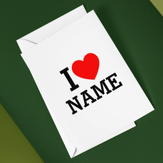 I Heart Name Cards