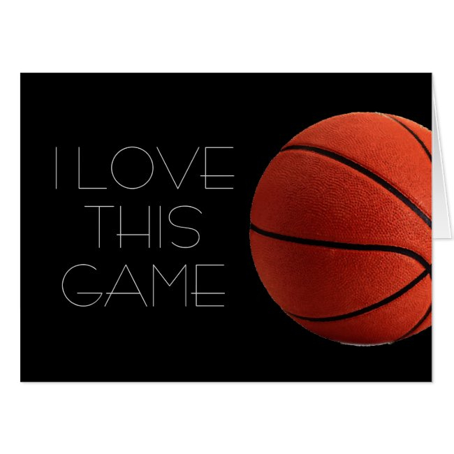 I Love Basketball Close-up Invitations