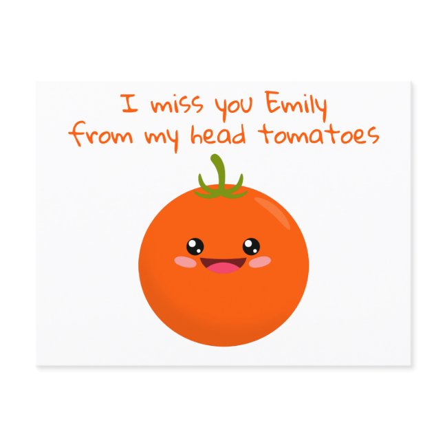 I Love You From My Head Tomatoes Funny Pun Postinvitations