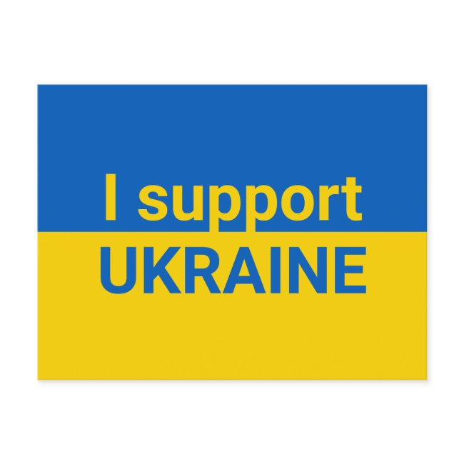 I Support Ukraine Flag Modern Typography Postinvitations