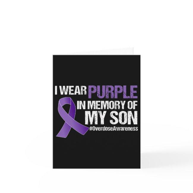 I Wear Purple For My Son Overdose Awareness Invitations