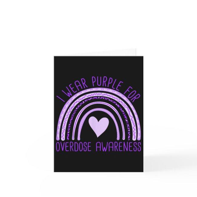I Wear Purple For Overdose Awareness 3 Invitations
