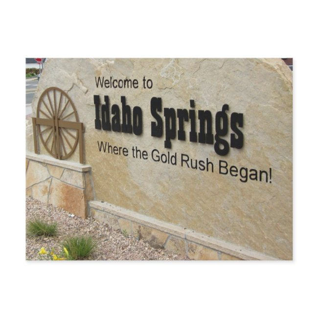 Idaho Springs, Colorado Welcome Sign Postinvitations