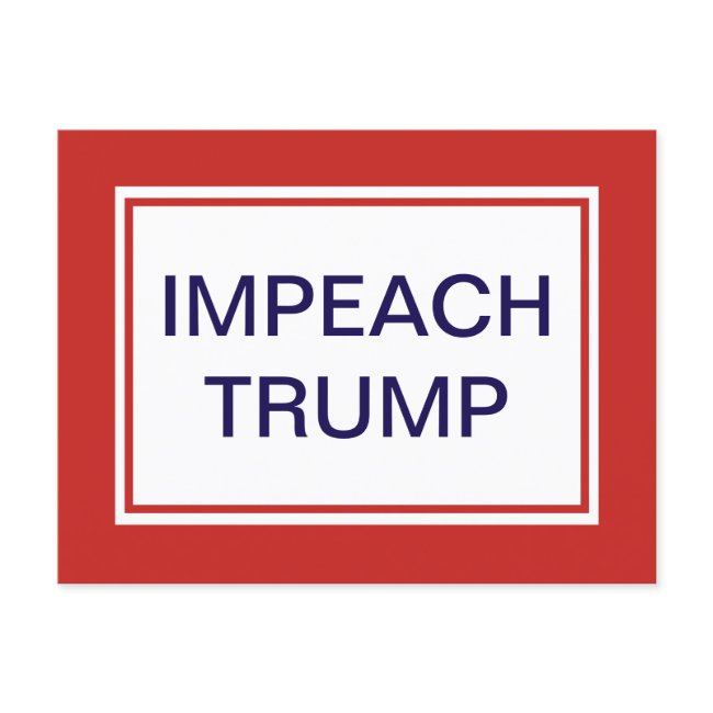 Impeach Trump Red And White Postinvitations