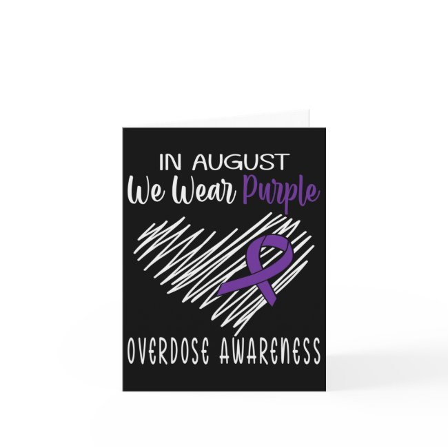 In August We Wear Purple Overdose Awareness Month Invitations