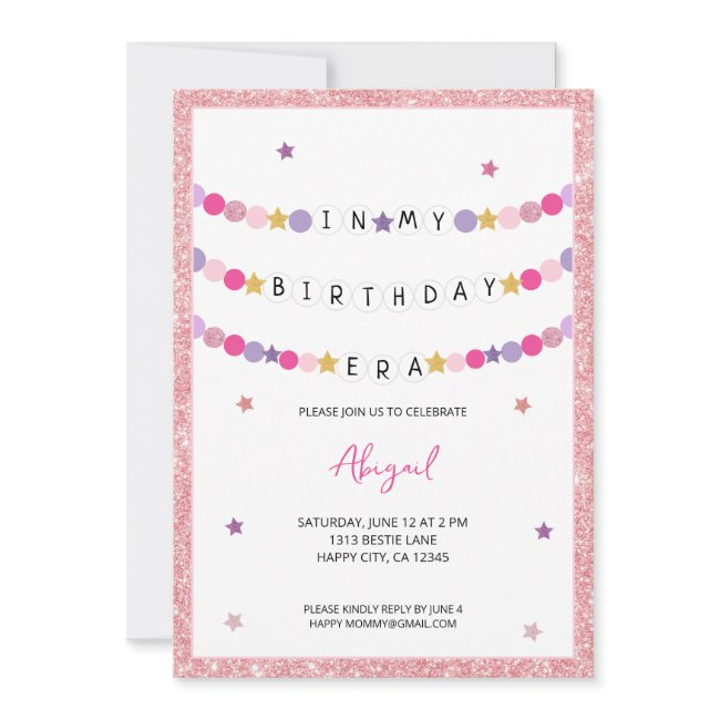 In My Friendship Bracelet Era Birthday Party Invitation