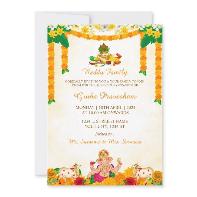 Indian Housewarming Invitation Invitations, Gruha Pravesh