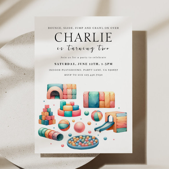 Indoor Soft Play Birthday Invitation