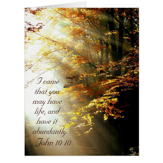 Inspirational Bible Verse John 10 10 Fall Invitations