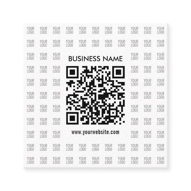 Instantly Create Scannable Qr Code & Logo Pattern Square Business Invitations