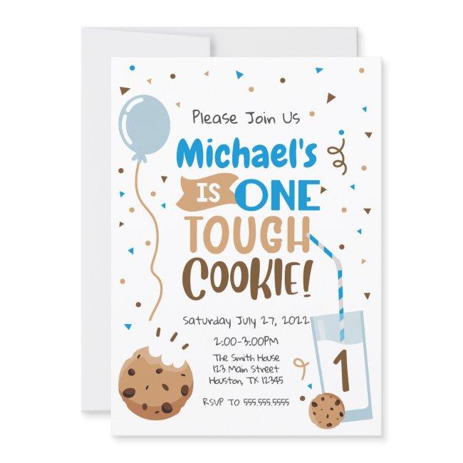 Invitación One Tough Cookie First Birthday Invitation