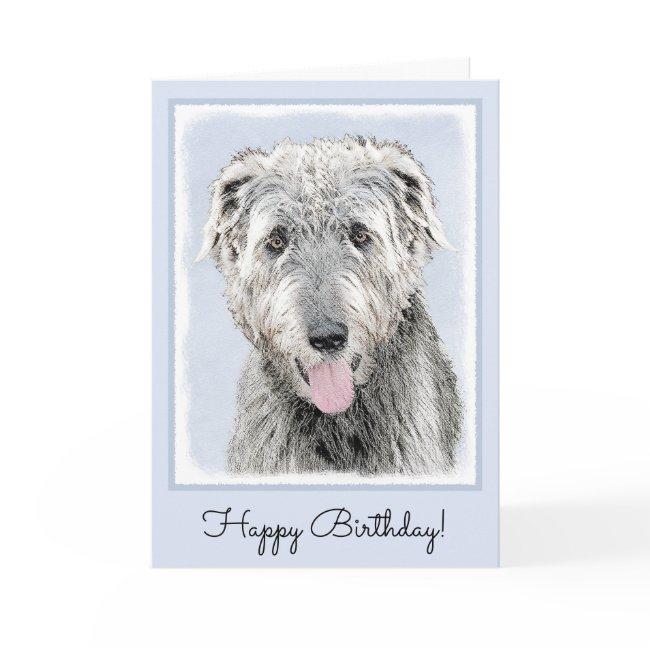 Irish Wolfhound Painting - Cute Original Dog Art Invitations