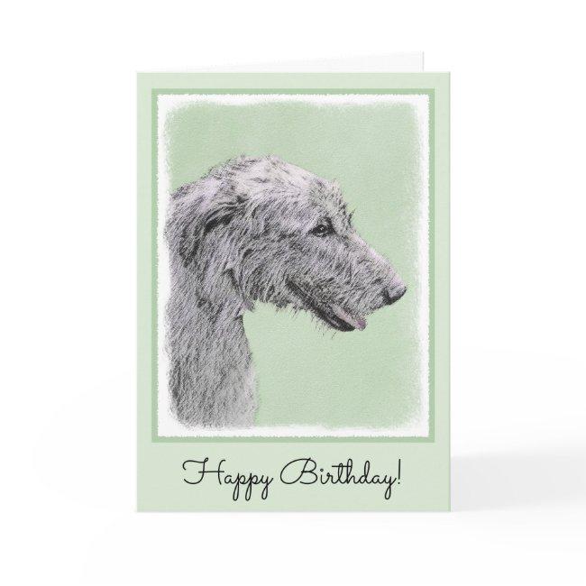 Irish Wolfhound Painting - Cute Original Dog Art Invitations